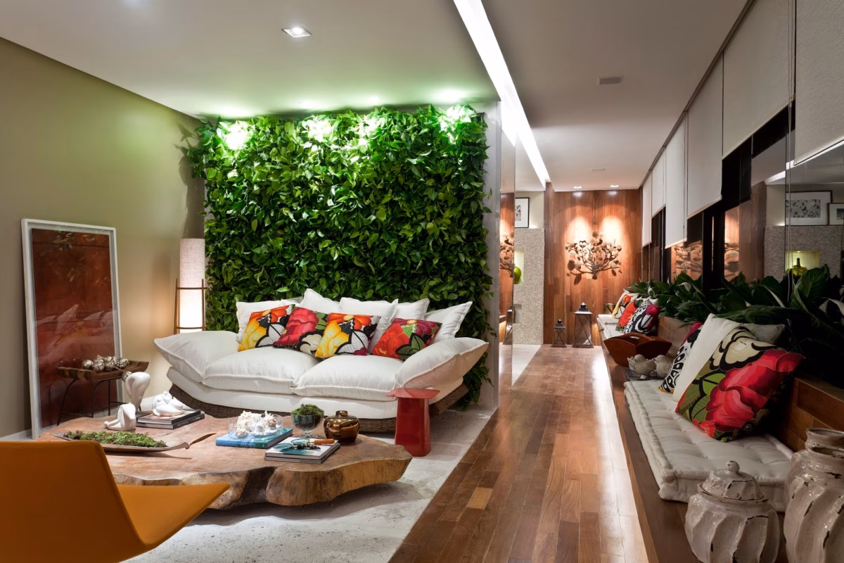 Com Plantas Pendentes: Um Jardim Vertical 3D - ideia