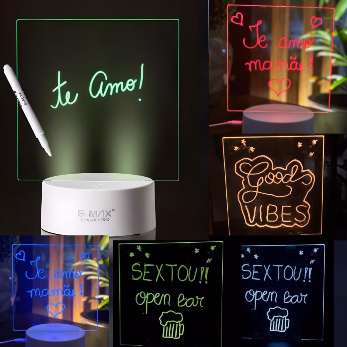 Lousa Iluminada: Destaque sua Parede com Luzes Estratégicas - detalhe