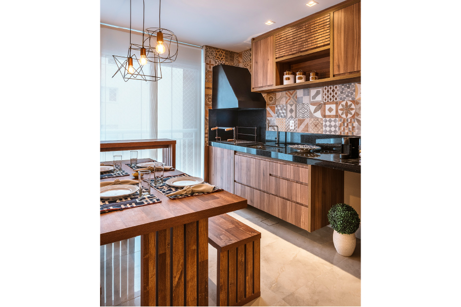 Aconchego Campestre: Revestimento 3D que Remete à Madeira Natural - ideia