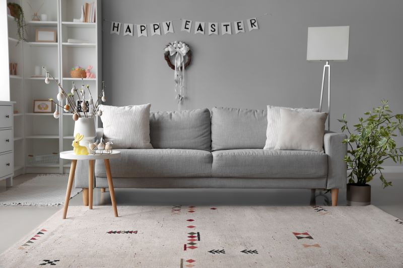 Conforto e Estilo: Sala de Estar com Textura Acolchoada para Relaxar - detalhe