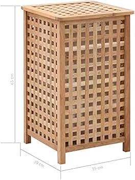 Cesto de Roupa Suja Escandinavo de Madeira Clara: Minimalismo Aconchegante - inspiração