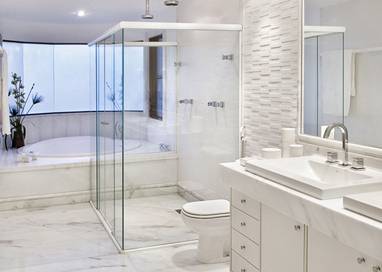 Chuveiro Bicolor: Destaque e Personalidade na Decoração - detalhe