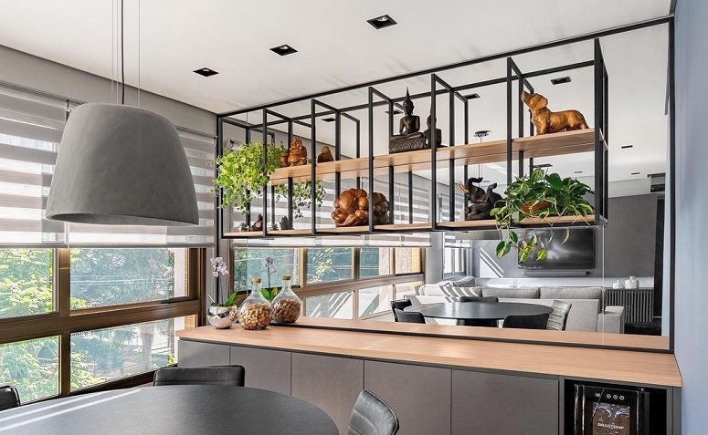 Estante Suspensa: Leveza e Modernidade - detalhe