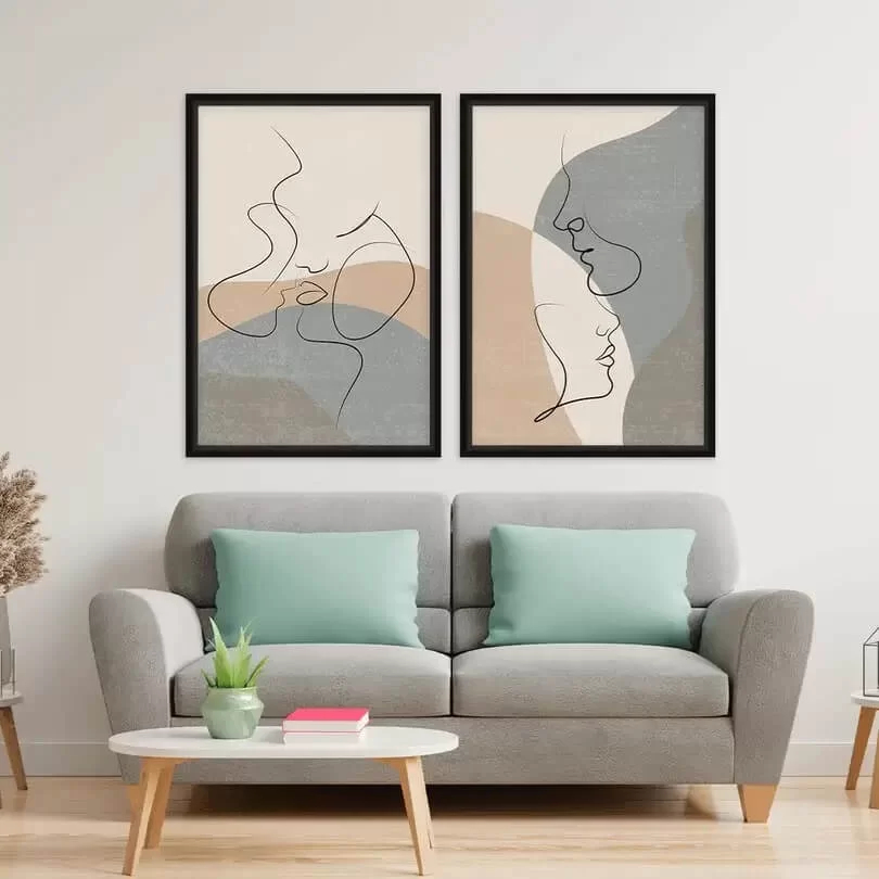 Quadros e Espelhos Misturados: Amplie o Espaço e Adicione Elegância - inspiração