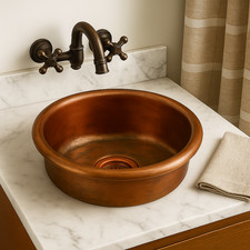 Cuba Rústica de Cobre Envelhecido: Charme do Passado - ideia