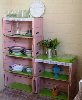 Reaproveitando Caixotes: Armazenamento Sustentável e Estiloso - detalhe