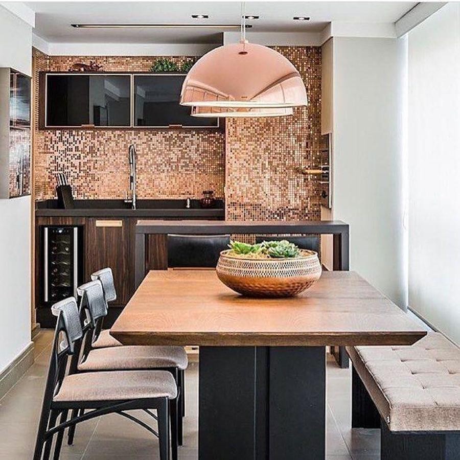 Rustico Chic: Cozinha com Detalhes em Cobre - ideia