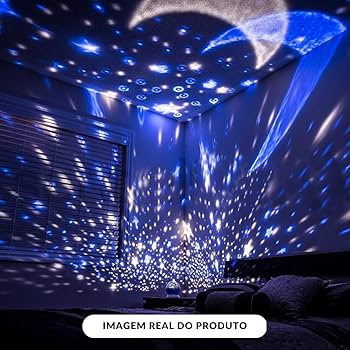 Um Céu Estrelado: Quarto de Bebê com Projeção de Luzes e Detalhes Galácticos - ideia