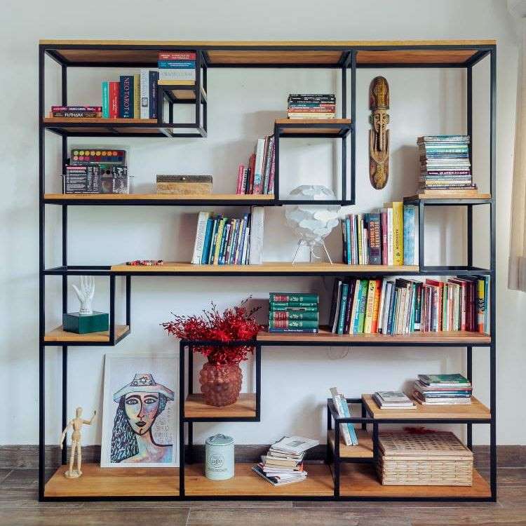 Estante Nichos Assimétricos: Uma Exposição de Arte - ideia