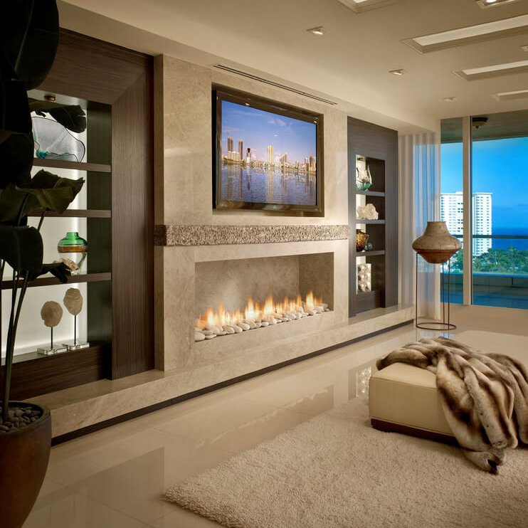 Lareira e Home Theater: Integração Perfeita - inspiração