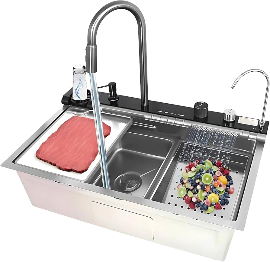 Com Torneira Gourmet e Dispenser de Detergente Embutido: Praticidade e Design Inteligente - detalhe