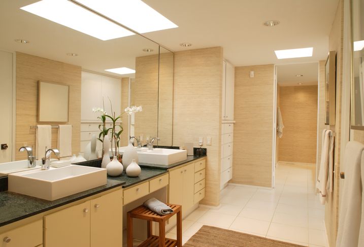 Chuveiro Bicolor: Destaque e Personalidade na Decoração - ideia