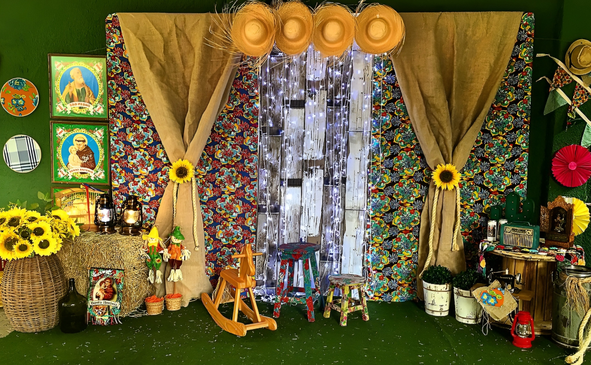 Painel de Fotos Junino: Crie Memórias Inesquecíveis com Seus Convidados - detalhe