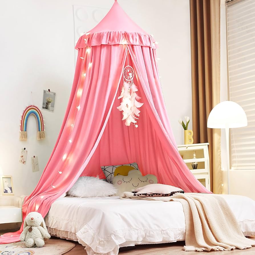 Realeza Infantil: Decoração de Quarto Infantil com Dossel - ideia