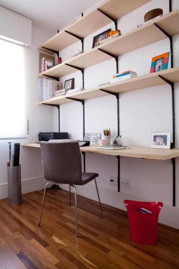 Home Office Sustentável com Materiais Reciclados e Reutilizados - inspiração