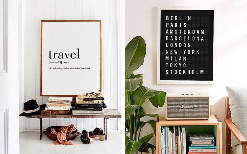 Ambiente Personalizado com Fotos e Lembranças de Viagens - ideia