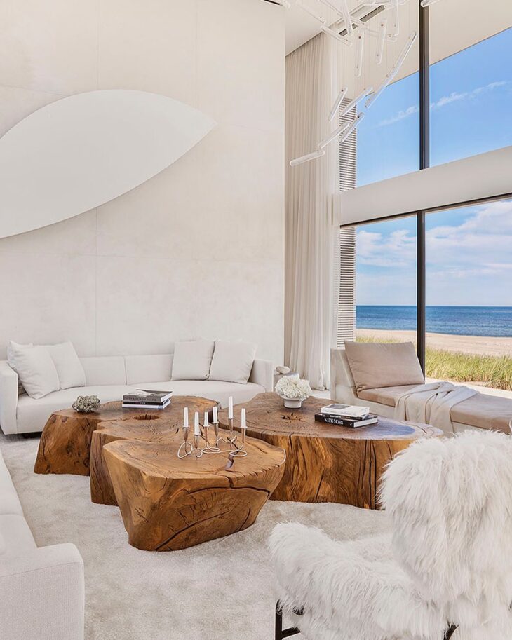 Mesa de Centro Esculpida em Tronco de Árvore: Natureza Dentro de Casa - ideia