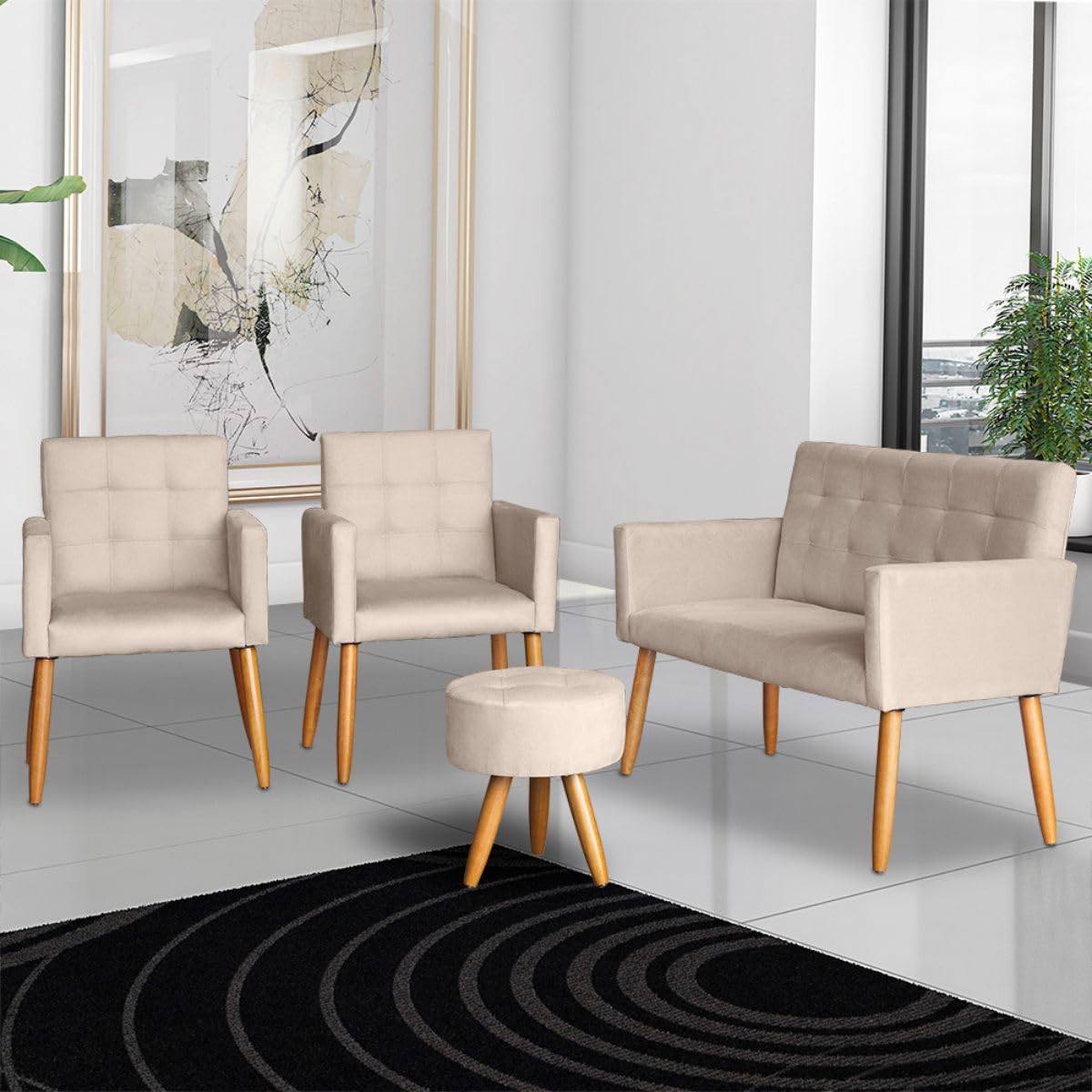 Poltrona Minimalista com Detalhes em Metal: Simplicidade e Sofisticação em Harmonia - inspiração