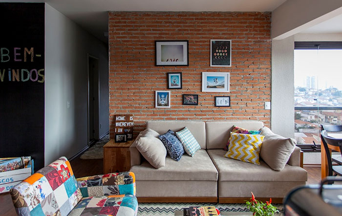 Tijolinho Pintado: Renove e Personalize Seus Ambientes - inspiração