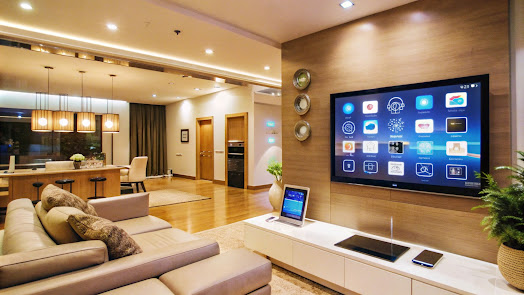 Tecnologia e Design: Sala de TV com Iluminação Inteligente e Automação Residencial - ideia
