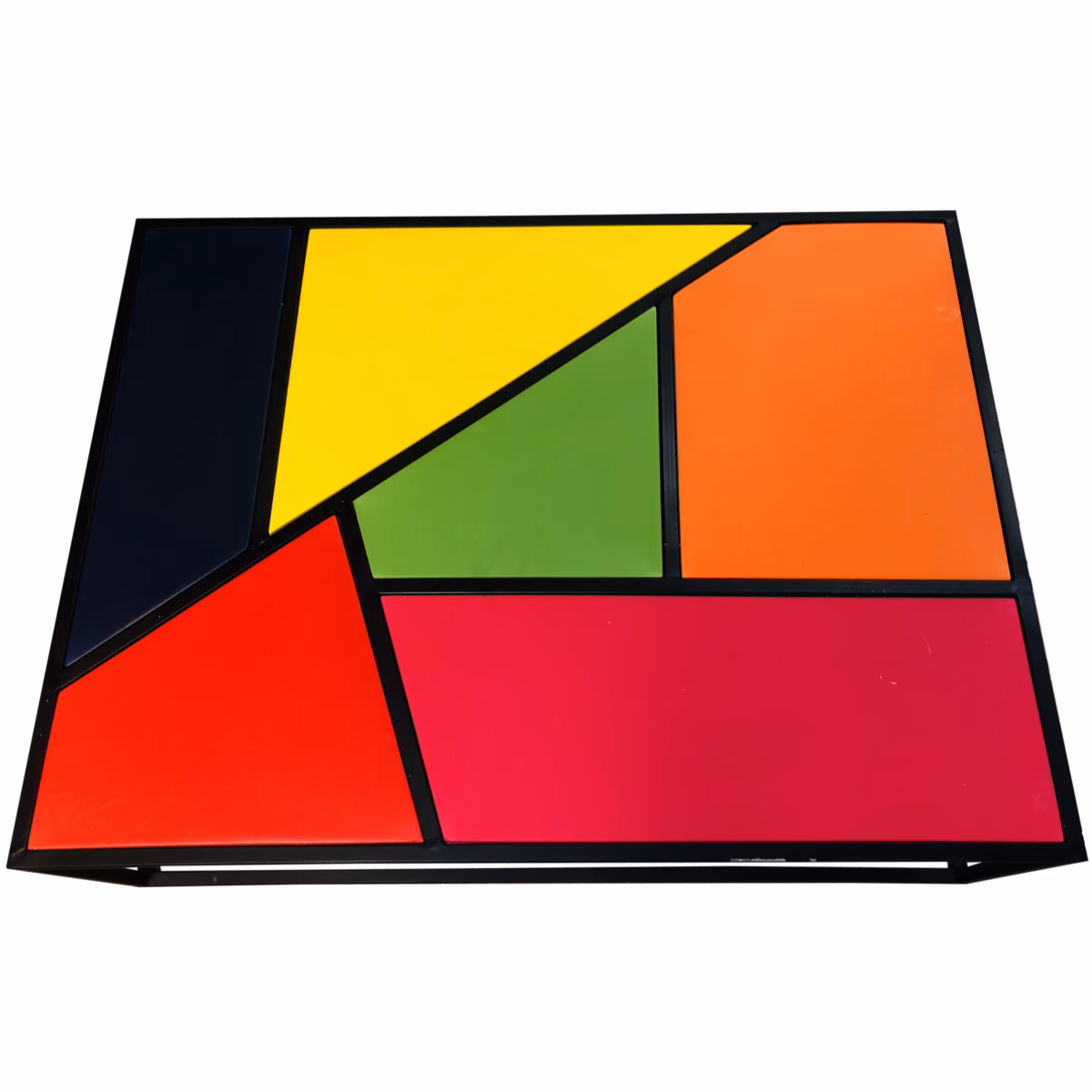 Mesa de Centro Colorida com Mosaicos: Alegria e Arte em Cada Detalhe - detalhe