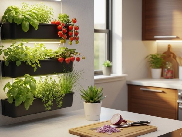 Horta Vertical na Cozinha: Temperos Frescos e Decoração Sustentável! - ideia