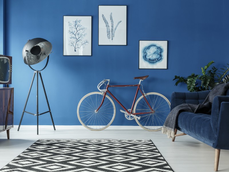 Azul Aquático com Detalhes Navais: Um Toque Litorâneo - ideia