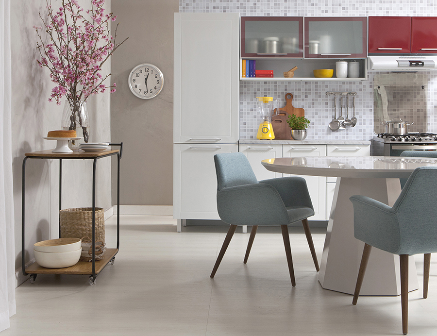 Charme Retrô: Cozinha Pequena Planejada Inspirada nos Anos 50 - detalhe