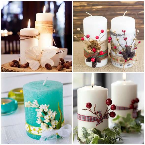 Velas Decoradas com Canela e Frutas Secas: Um Aroma Festivo e Aconchegante! - ideia