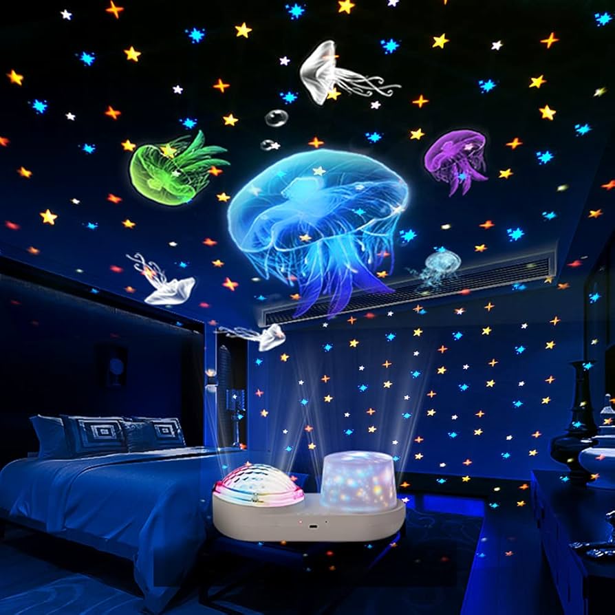 Um Céu Estrelado no Quarto: Decoração de Quarto Infantil com Projetor de Estrelas - detalhe