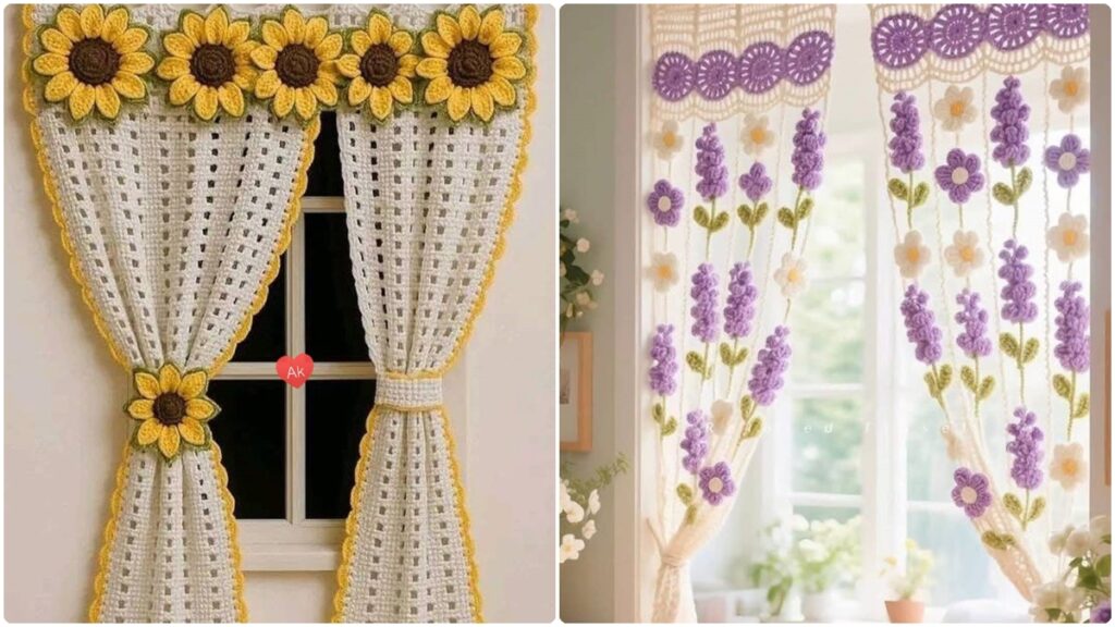 Com Cortinas de Crochê: Um Toque Boho e Romântico - ideia