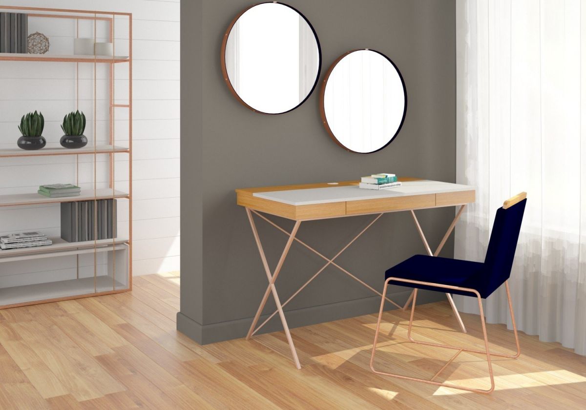 Escrivaninha Clean: Minimalismo Funcional Para um Ambiente Zen - ideia