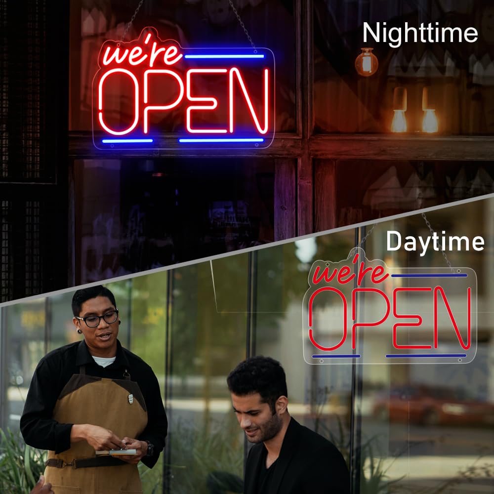 Janela de Vidro com Letreiros Neon: Toque Moderno - ideia