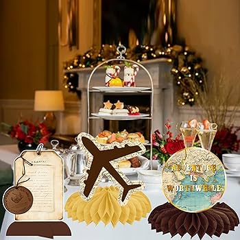 Mesa de Centro Com Temática de Viagem: Recordações e Estilo - ideia