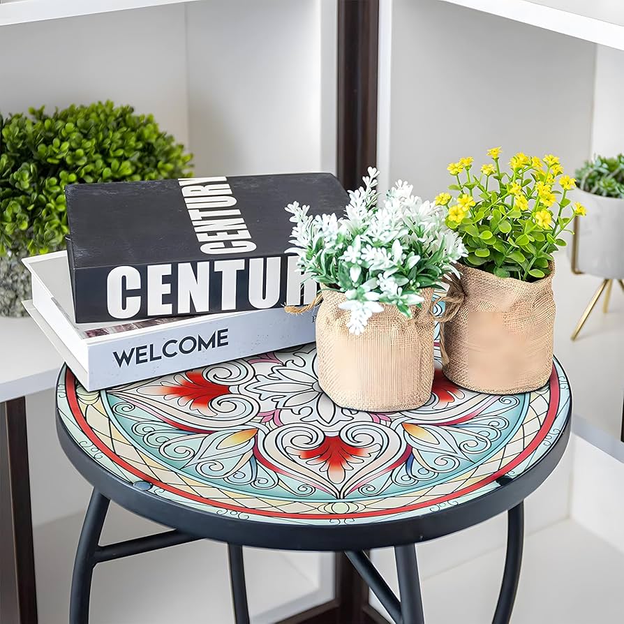 Mesa de Centro Colorida com Mosaicos: Alegria e Arte em Cada Detalhe - ideia