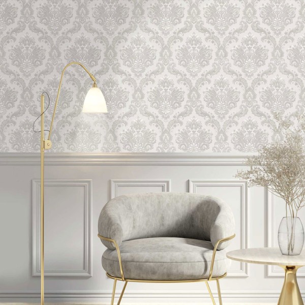 Elegância Clássica: Damasco e Texturas Sofisticadas - ideia