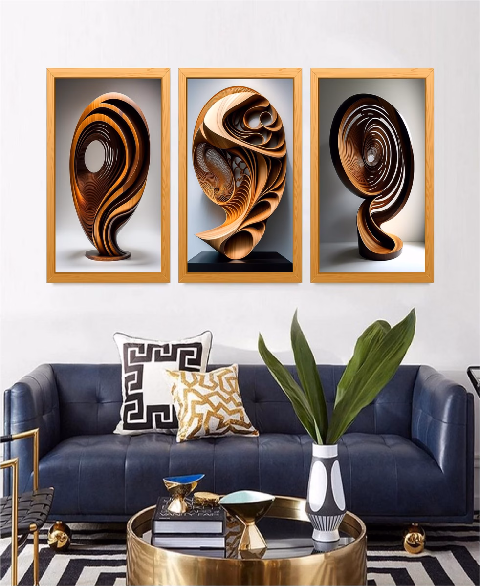 Quadros Esculpidos em Madeira: Arte Rústica Sofisticada - detalhe