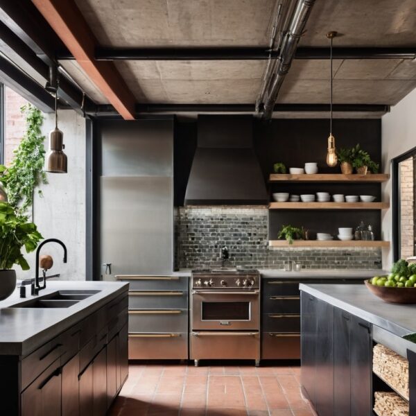 Revestimento Metálico Escovado: Modernidade e Efeito Industrial - ideia