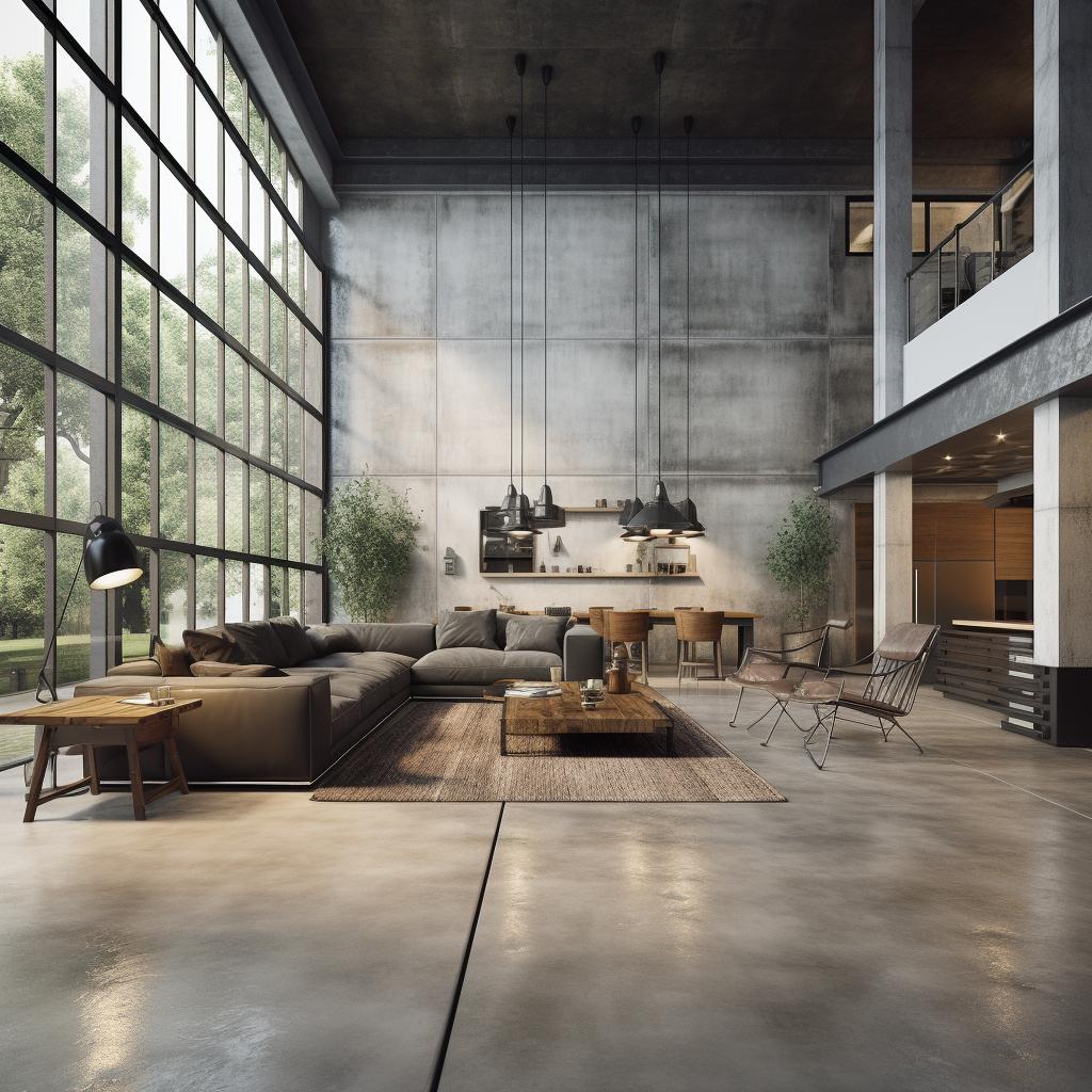 Toque Industrial: Cimento Queimado, Metal e Madeira - detalhe