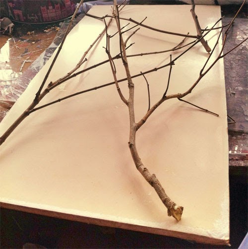 Texturas Naturais: Decoração DIY com Galhos e Folhas - ideia