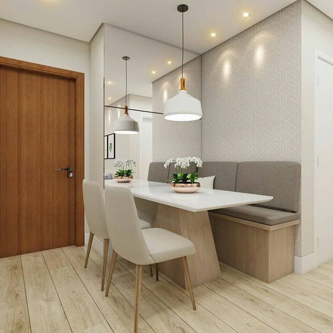 Mesa de Centro com Canto Alemão: Integração e Conforto para Receber - ideia