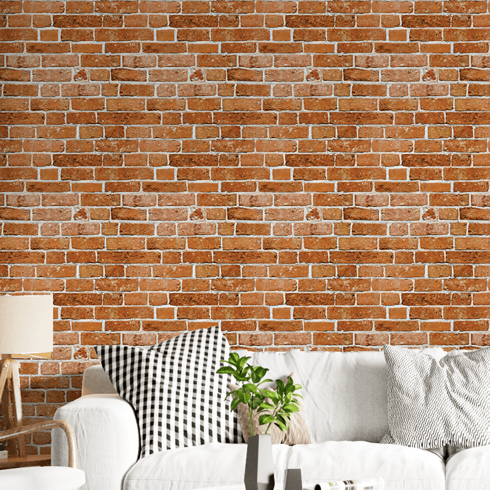 Adesivo com Estampa de Tijolinho Aparente para um Ambiente Industrial Chic - inspiração