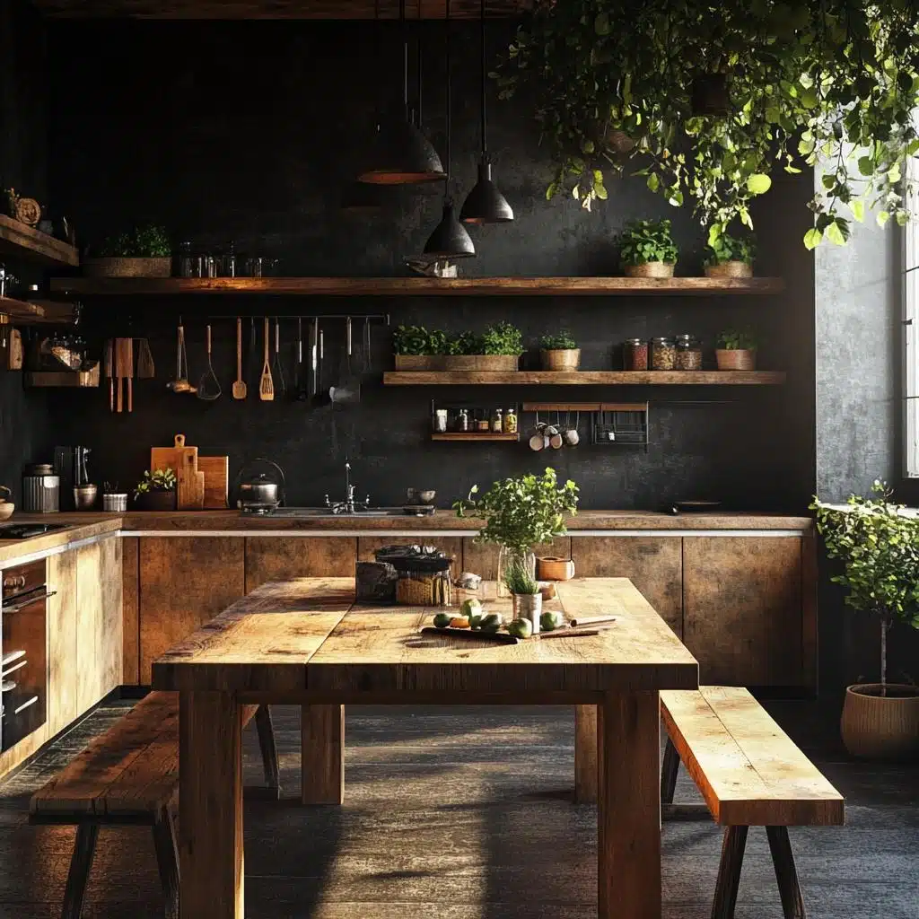 Bancada de Madeira Envernizada com Brilho: Elegância e Glamour na Medida Certa - inspiração