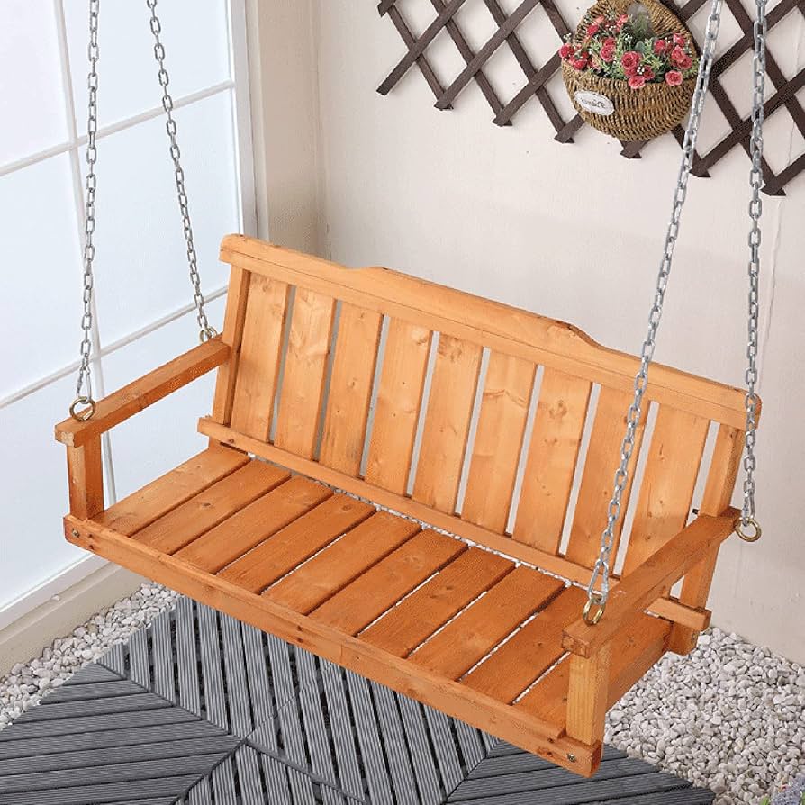 Banco de Varanda Suspenso: Balanço Relaxante com Vista Privilegiada - detalhe