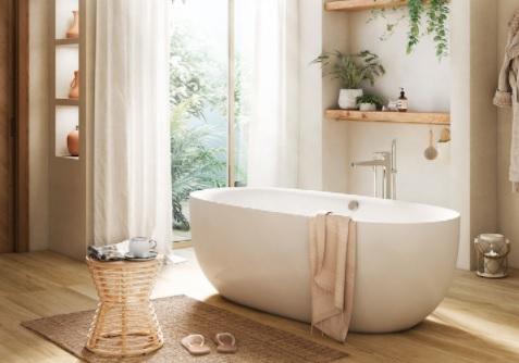 Banheira de Imersão com Toques de Cobre: Elegância e Modernidade - ideia