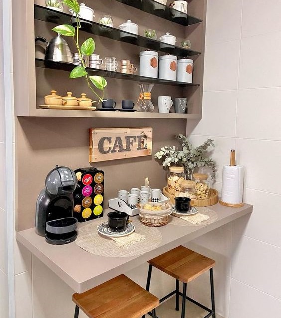 Cantinho do Café Aconchegante com Pallet - ideia