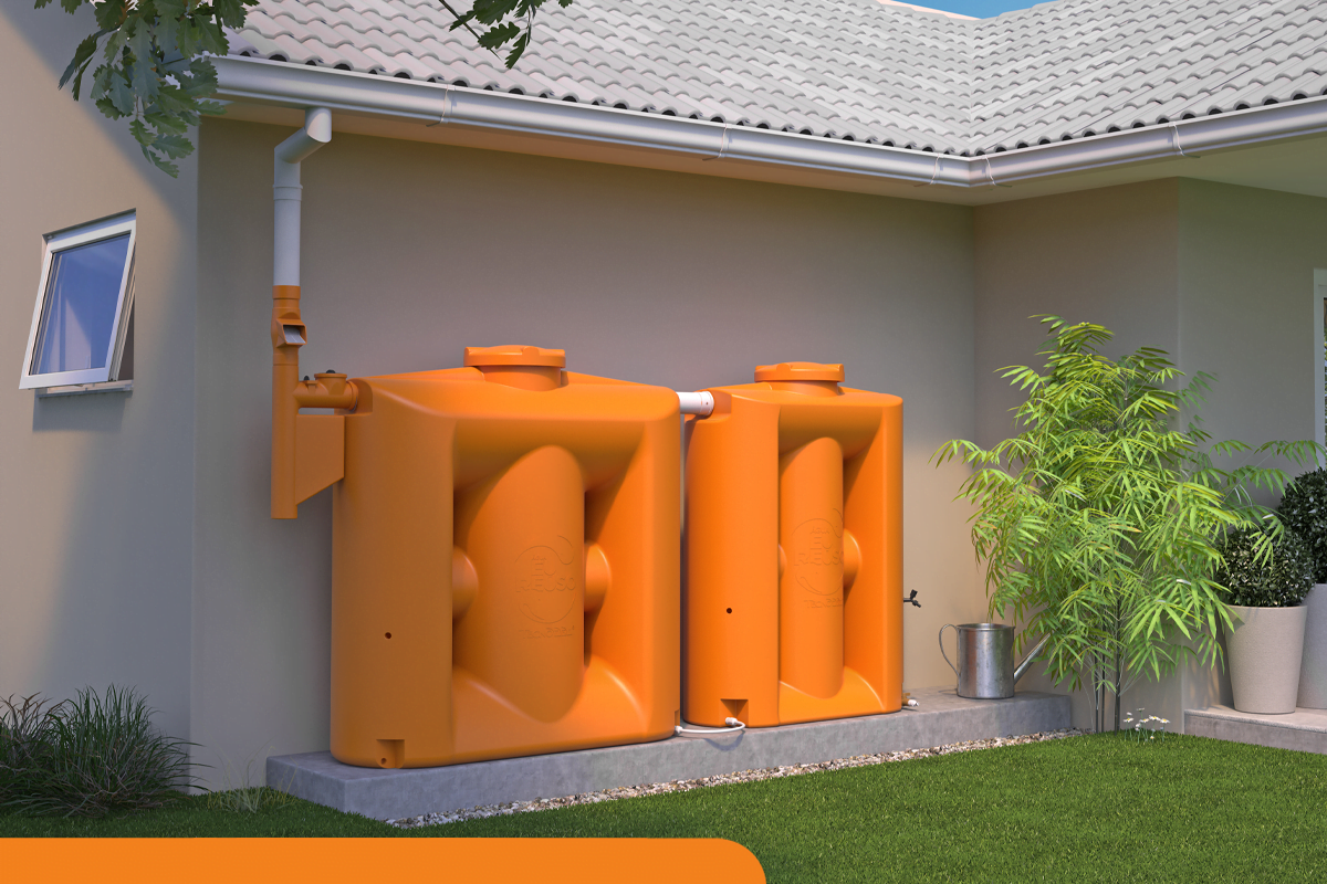 Reservatório Subterrâneo Camuflado com Deck de Madeira - inspiração