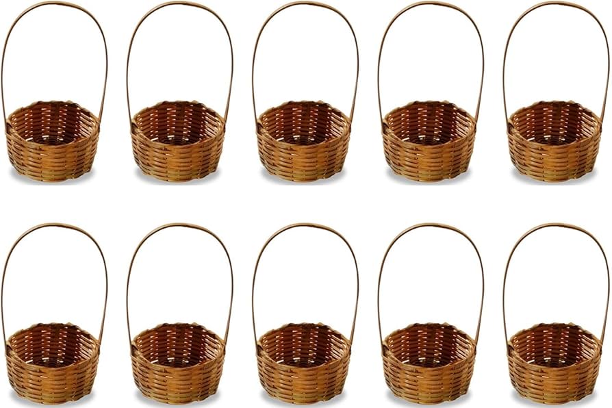 Cestos de Vime Coloridos com Tinta Acrílica - detalhe