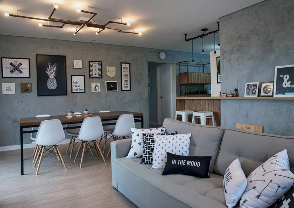 Cimento Queimado e Plantas: Natureza e Modernidade em Harmonia - detalhe