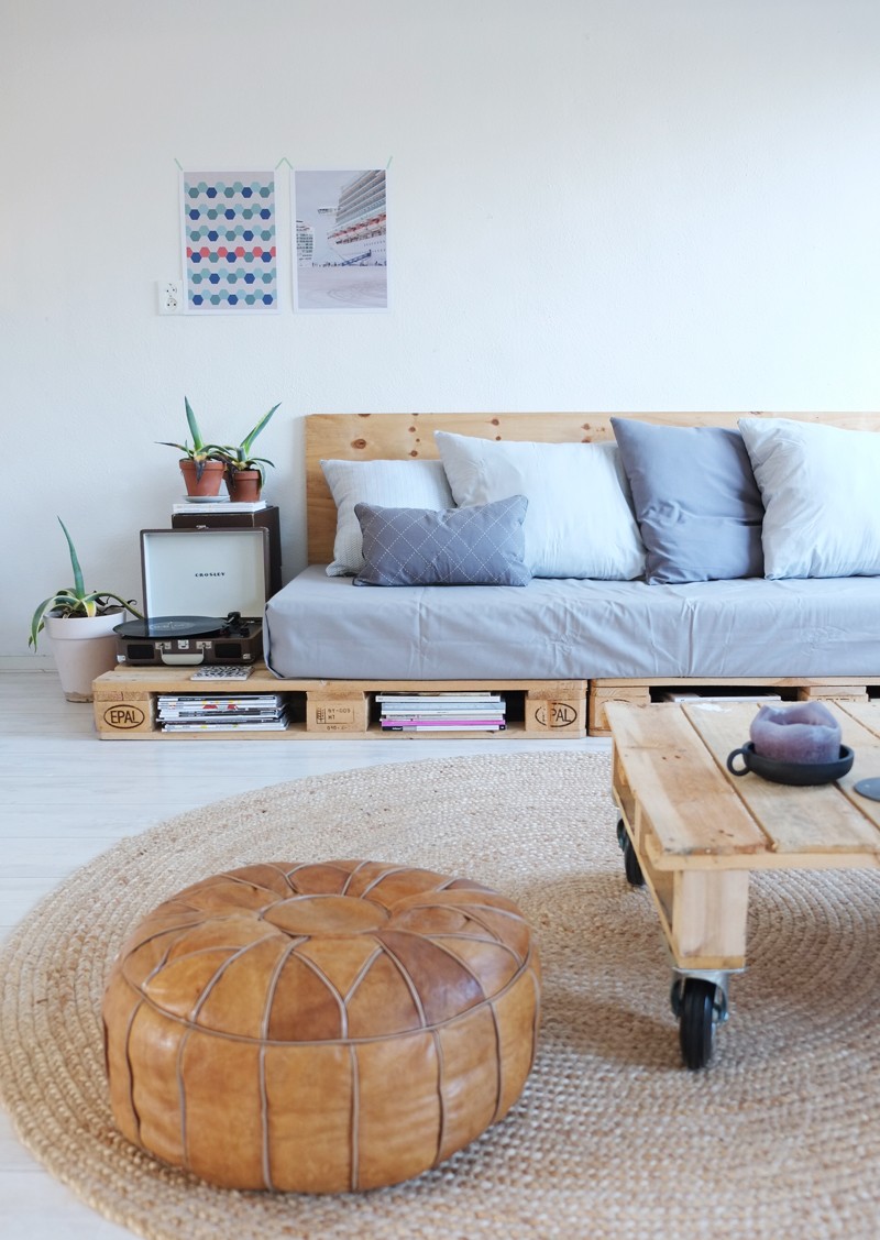 Sala Aconchegante com Pallets Repaginados - ideia